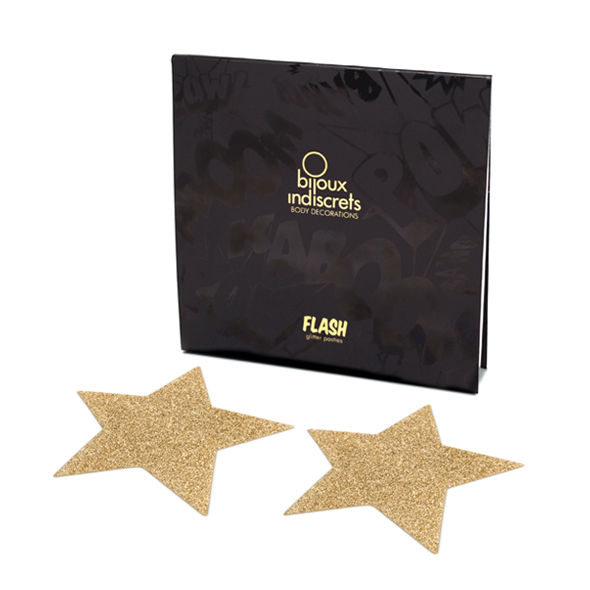 Bijoux Flash Collection Bijoux - Indiscrets Flash Golden Star Nipple Covers