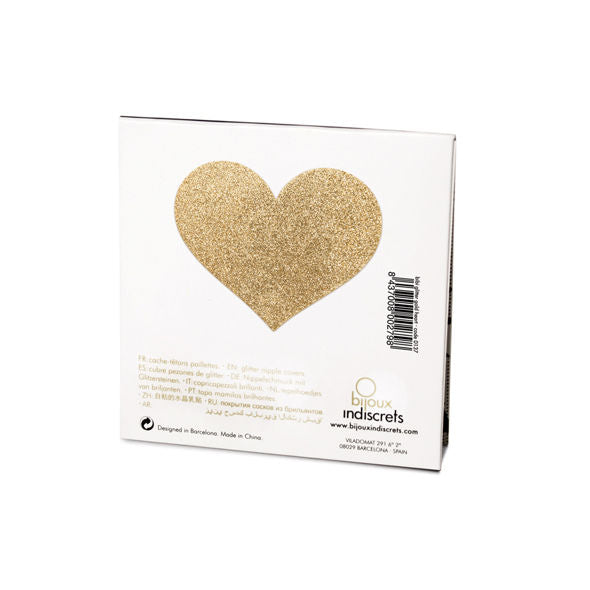 Bijoux Flash Collection Bijoux - Indiscrets Flash Golden Heart Nipple Covers