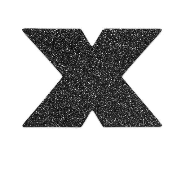 Bijoux Flash Collection Bijoux - Indiscrets Flash Cross Black Nipple Caps