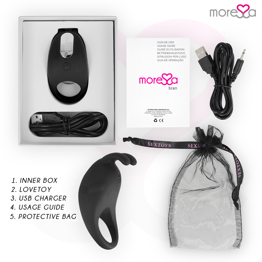 Moressa Brad Premium Silicone Rechargeable Black