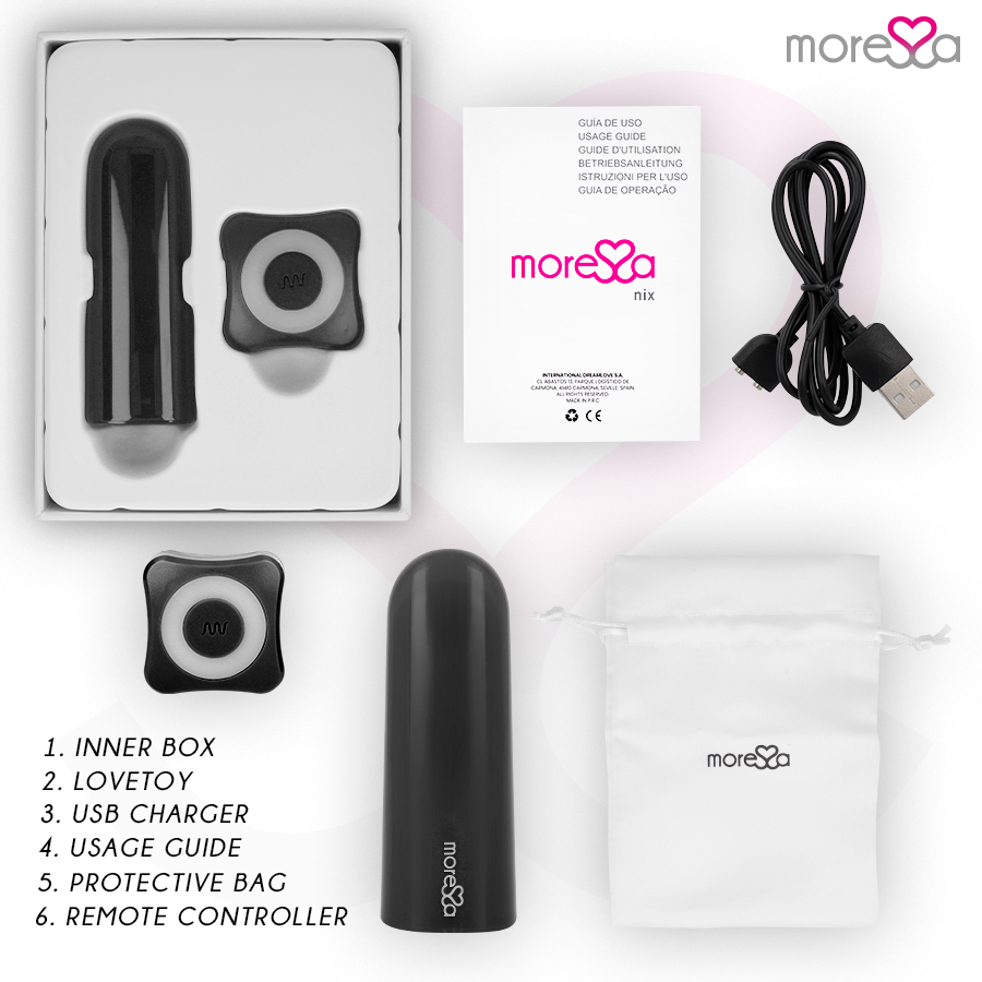 Moressa Nix Vibrator Remote Control Black
