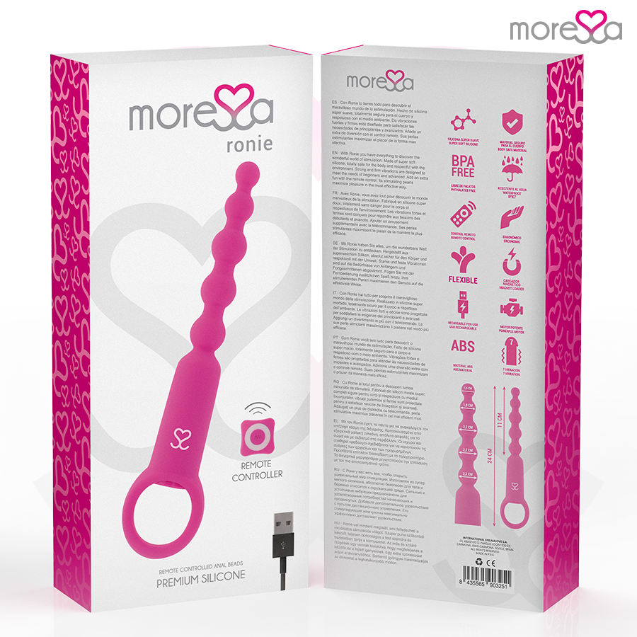 Moressa Ronie Remote Control Anal Pleasure Pink