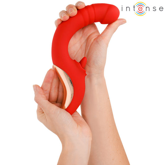 Intense Fun Intense - Paulina Vibrator And Stimulator In U Shape Red
