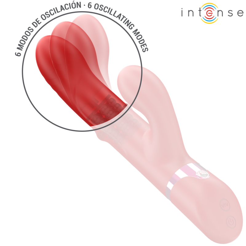 Intense Fun Intense - Lele Multifunction Vibrator Rotating & Oscillation & Stimulation Red
