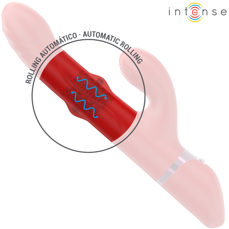 Intense Fun Intense - Lele Multifunction Vibrator Rotating & Oscillation & Stimulation Red