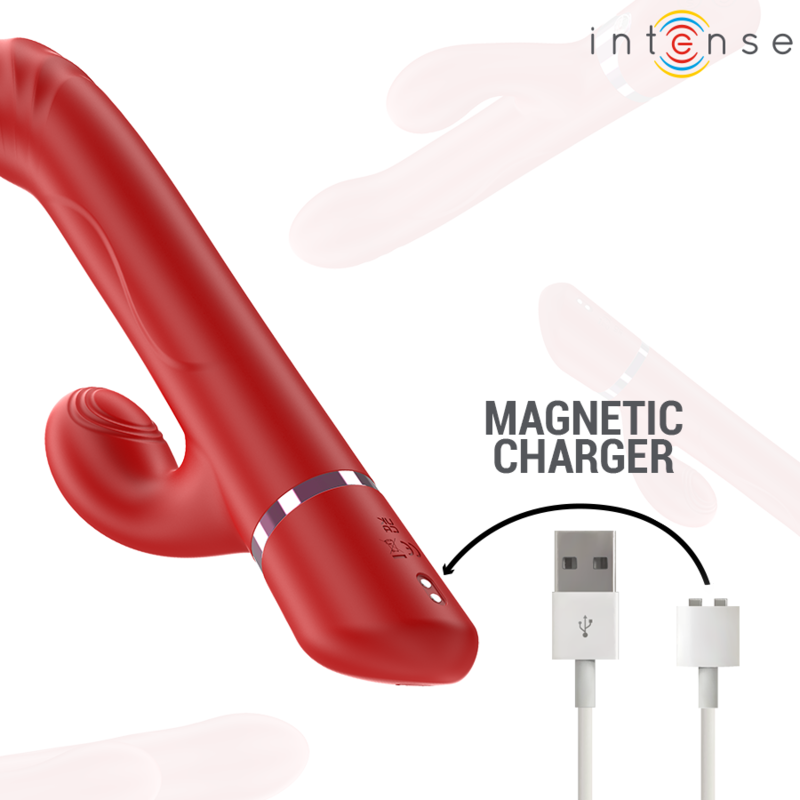 Intense Fun Intense - Lele Multifunction Vibrator Rotating & Oscillation & Stimulation Red