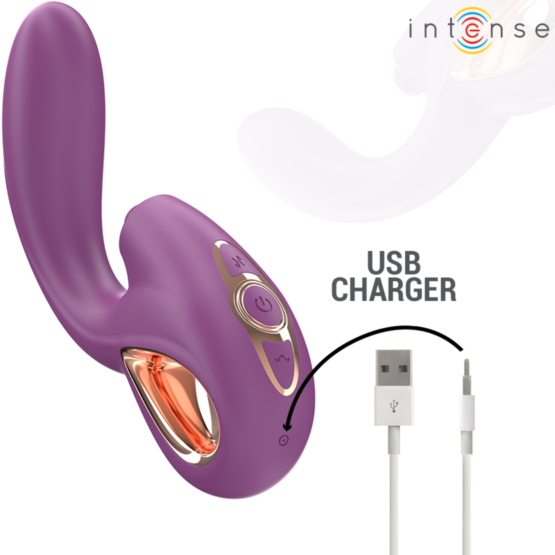 Intense Fun Intense - Lali Multifunction G-Spot Vibrator Tapping & Thrust & Vibration Purple