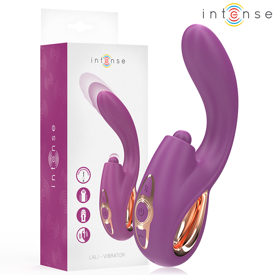 Intense Fun Intense - Lali Multifunction G-Spot Vibrator Tapping & Thrust & Vibration Purple