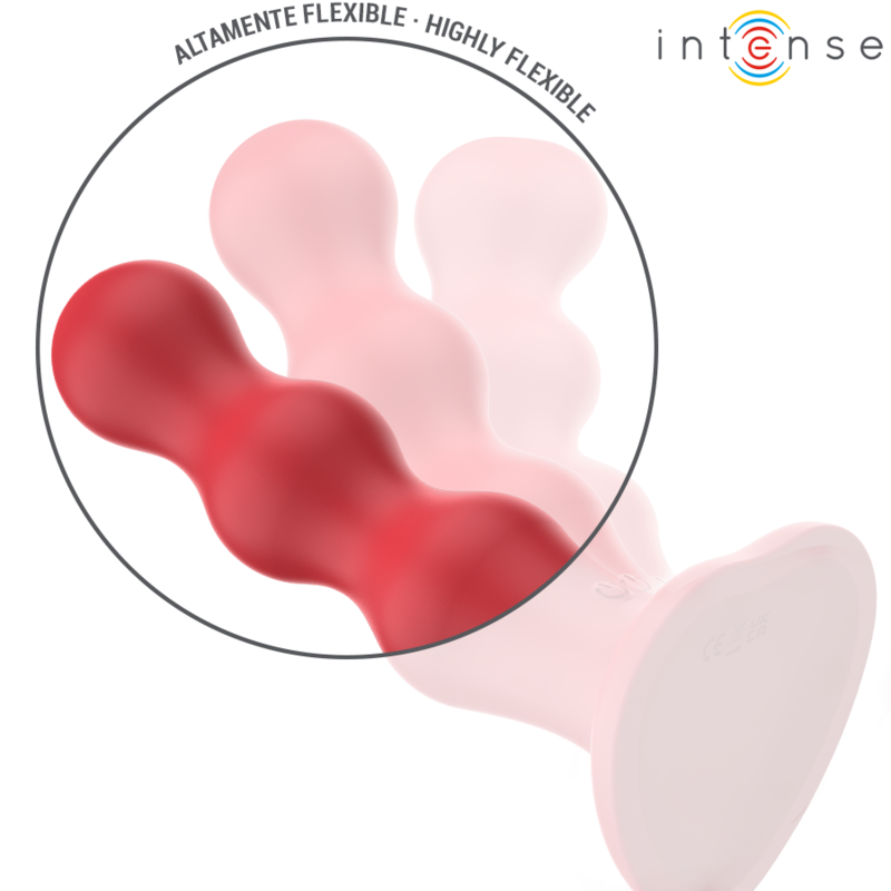 Intense Cody Vibrator with Suction Cup & Remote Control Red