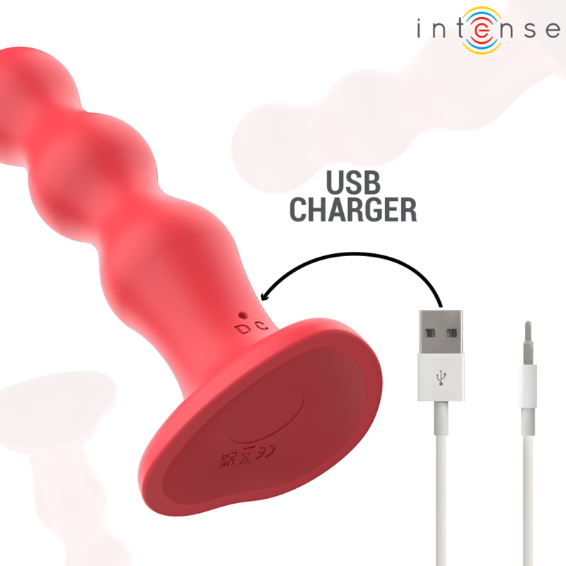 Intense Cody Vibrator with Suction Cup & Remote Control Red