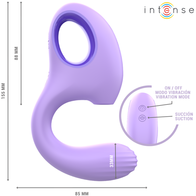Intense Baxter Dual Vibrator & Stimulator with Remote Violet