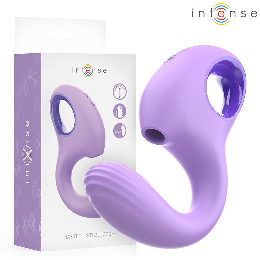 Intense Baxter Dual Vibrator & Stimulator with Remote Violet