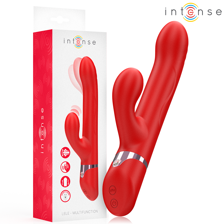 Intense Fun Intense - Lele Multifunction Vibrator Rotating & Oscillation & Stimulation Red