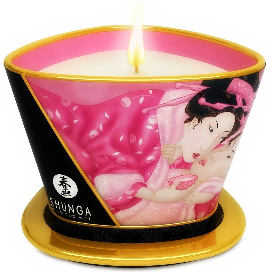 Shunga Candles Shunga - Mini Caress By Candelight Aphrodisiac Roses Massage Candle 170 Ml