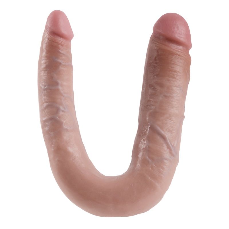 King Cock U-Shaped Large Double Trouble Flesh 17.8 Cm