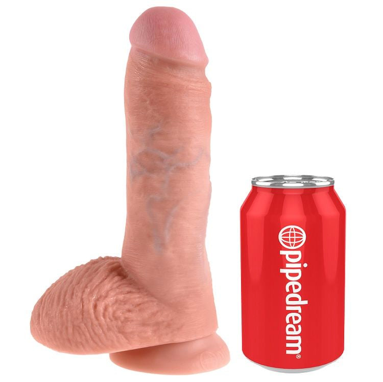 King Cock 8 Dildo Flesh With Balls 20.3 Cm