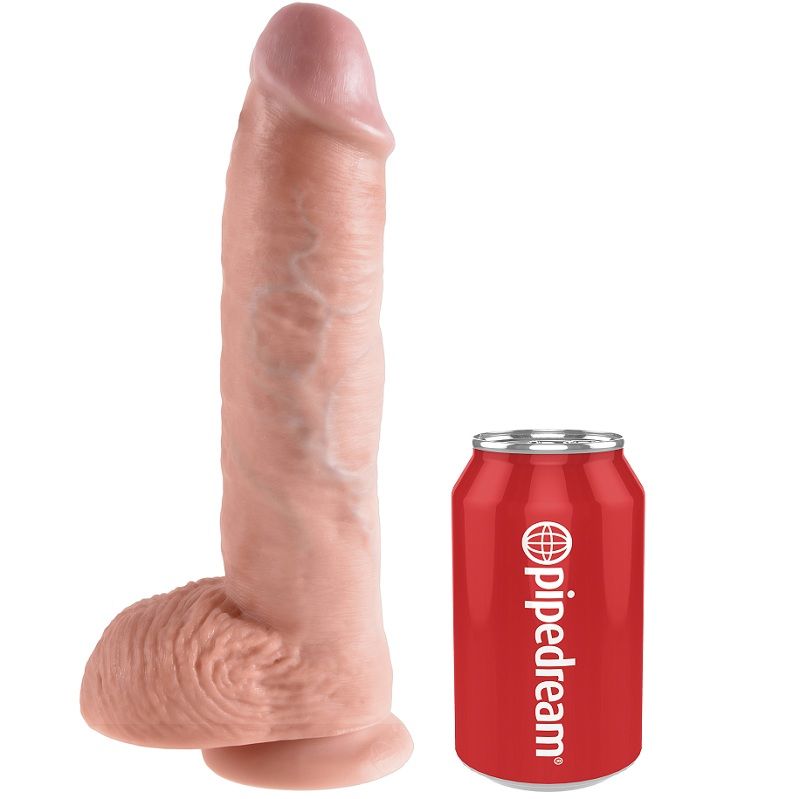 King Cock 10 Dildo Flesh With Balls 26.5 Cm