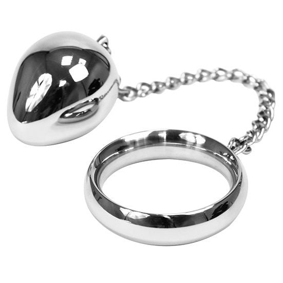 Metal Hard Cock Ring 45Mm + Chain With Metal Ball