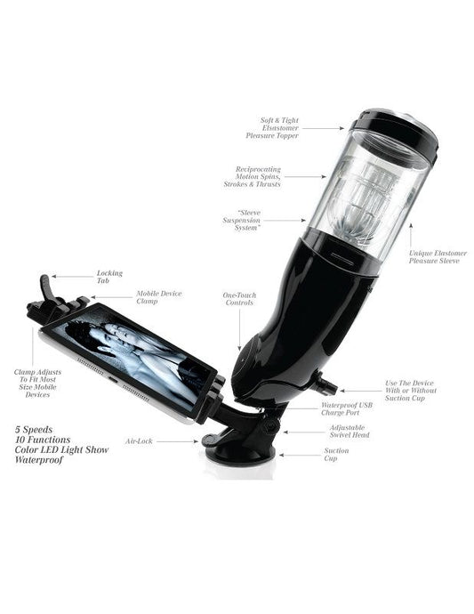Extreme Toyz Pdx Mega Bator Usb Male Masturbator Ano Black