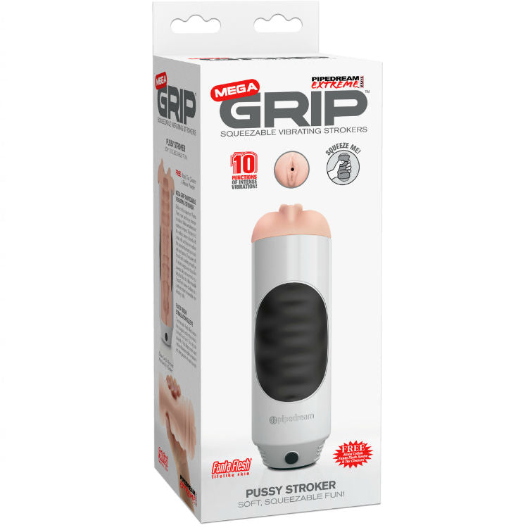 Extreme Toyz Pipedream Mega Grip Vagina Masturbator Vibrator