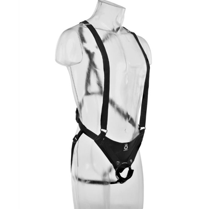 King Cock 28 Cm Hollow Strap-On Suspender System Flesh
