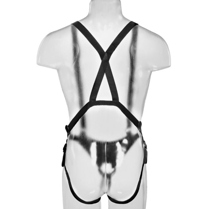 King Cock 28 Cm Hollow Strap-On Suspender System Flesh
