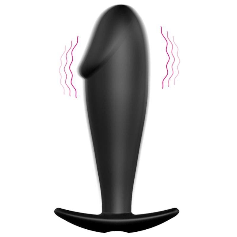 Pretty Love Bottom Pretty Love - Silicone Anal Plug Penis Form And 12 Vibration Modes Black