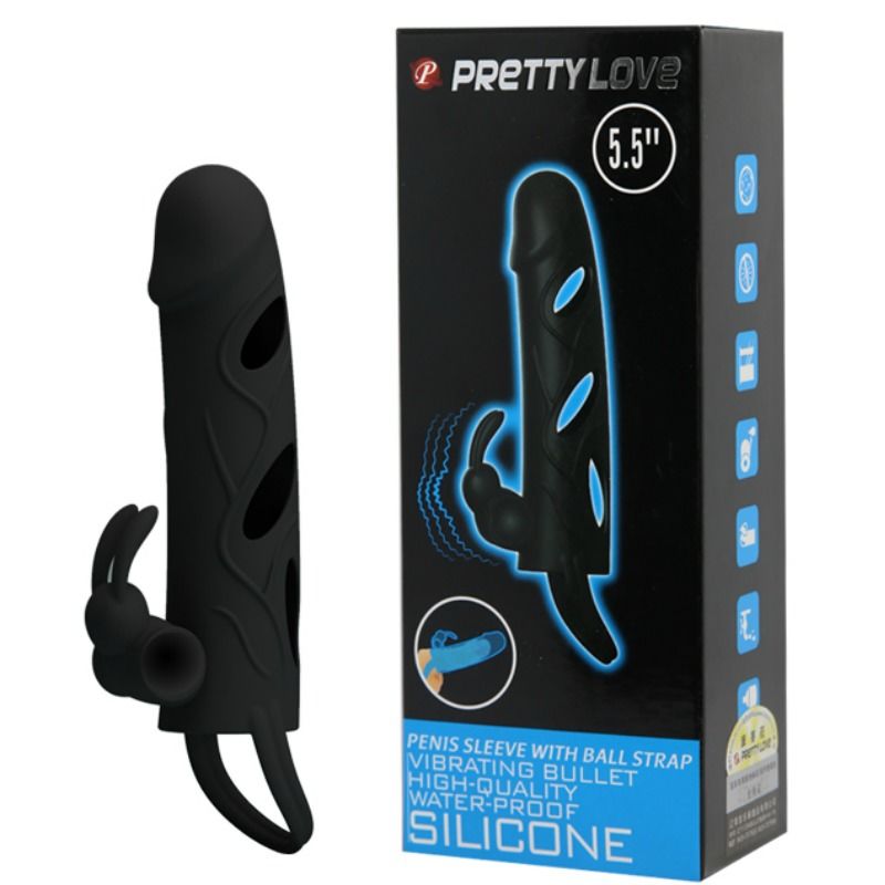 Pretty Love Male Pretty Love - Silicone Cover With Vibration 14 Cm 1.0