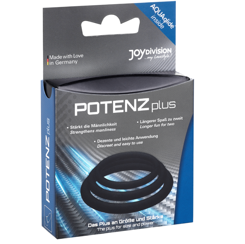 Joydivision Potenzduo Plus 3 Black Rings Set - S, M, L