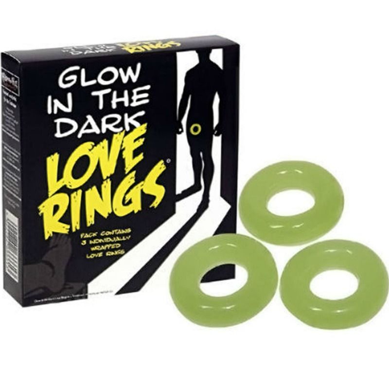 Spencer & Fleetwood Love Ring Glow in the Dark 3-pack