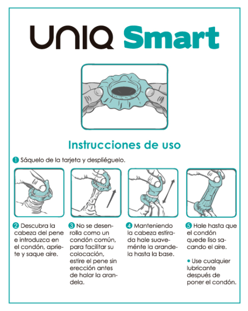 Uniq Smart Latex Free Pre-Erection Condoms 3 Units