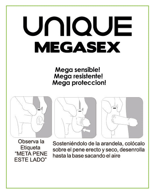 Uniq Megasex Latex Free Sensitive Condoms 3 Units