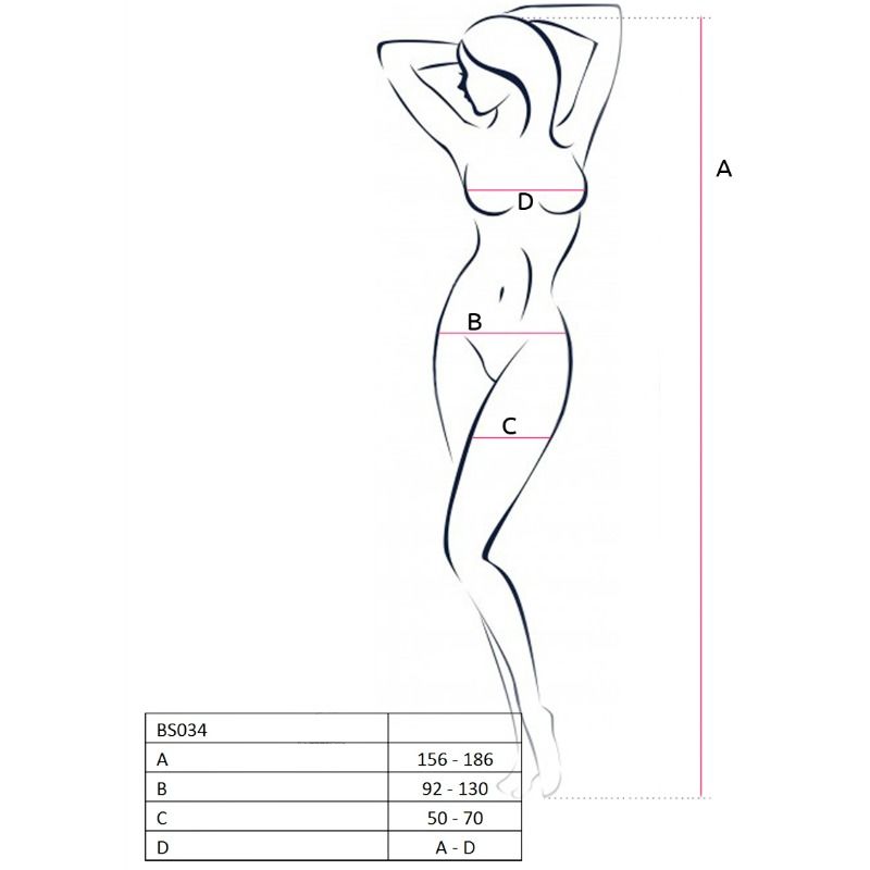 Passion Woman Passion - Woman Bs034 Red Bodystocking One Size