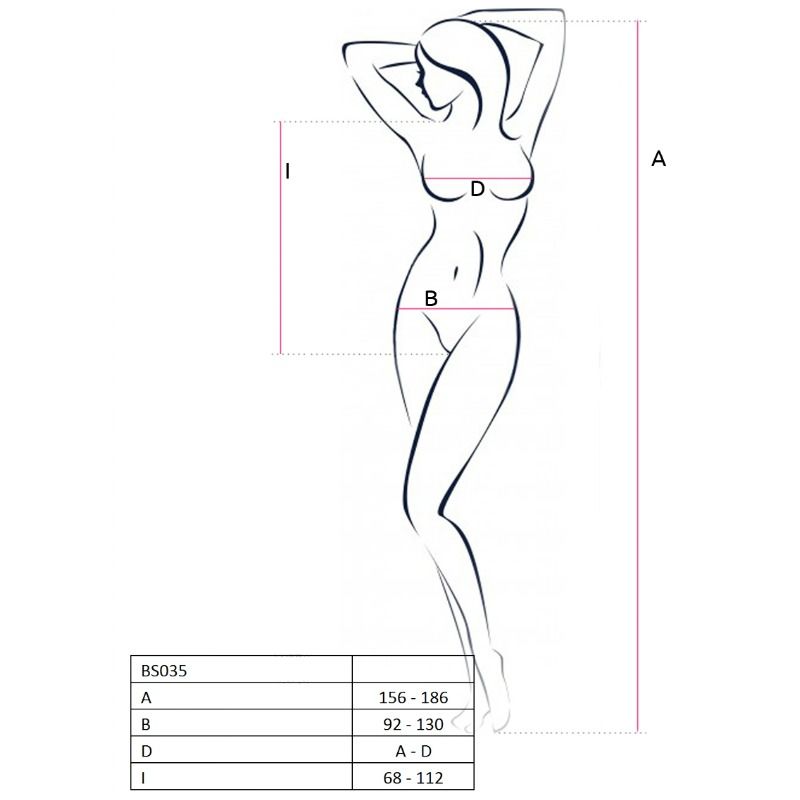 Passion Woman Passion - Woman Bs035 White Bodystocking One Size
