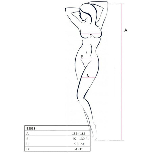 Passion Woman Passion - Woman Bs038 White Bodystocking One Size