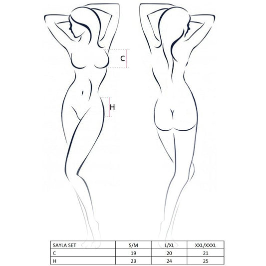 Passion Woman Sets Passion Woman Sayla Set Negro Talla S/M