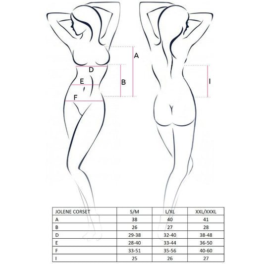 Passion Woman Corsets Passion - Woman Jolene Corset Negro Talla L/Xl