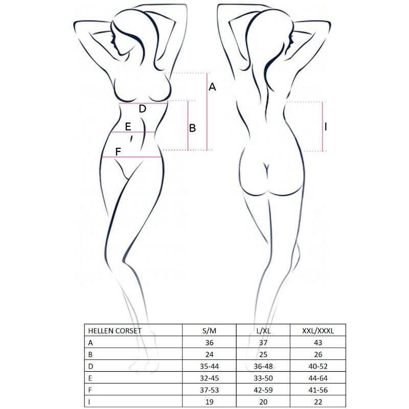 Passion Woman Corsets Passion - Woman Hellen Corset Negro Talla S/M