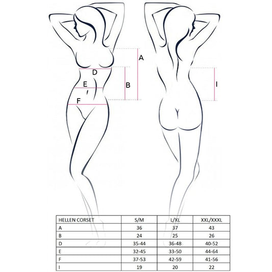 Passion Woman Corsets Passion - Woman Hellen Corset Negro Talla S/M