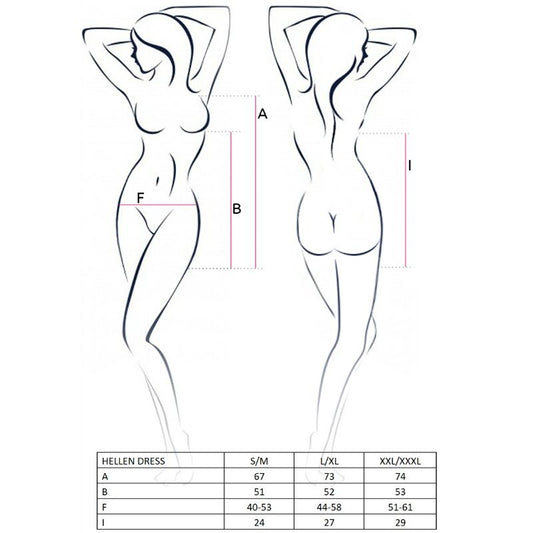 Passion Woman Sets Passion - Woman Hellen Vestido Y Tanga Talla L/Xl