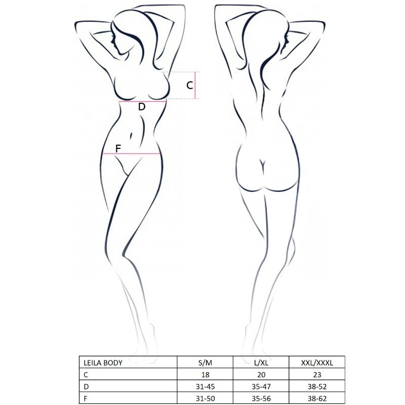 Passion Woman Teddies Passion - Woman Leila Teddy Negro Talla L/Xl