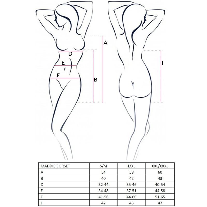 Passion Woman Corsets Passion - Woman Maddie Corset Negro Talla L/Xl