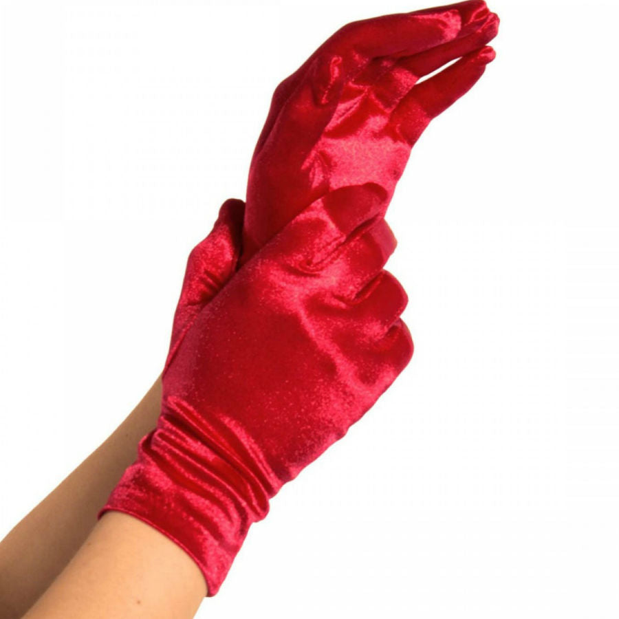 Leg Avenue Accessories Leg Avenue - Satin Gloves Red
