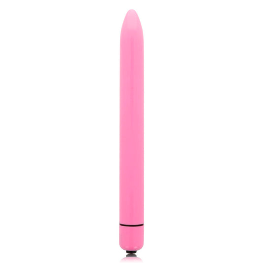 Glossy Slim Vibrator Deep Rose