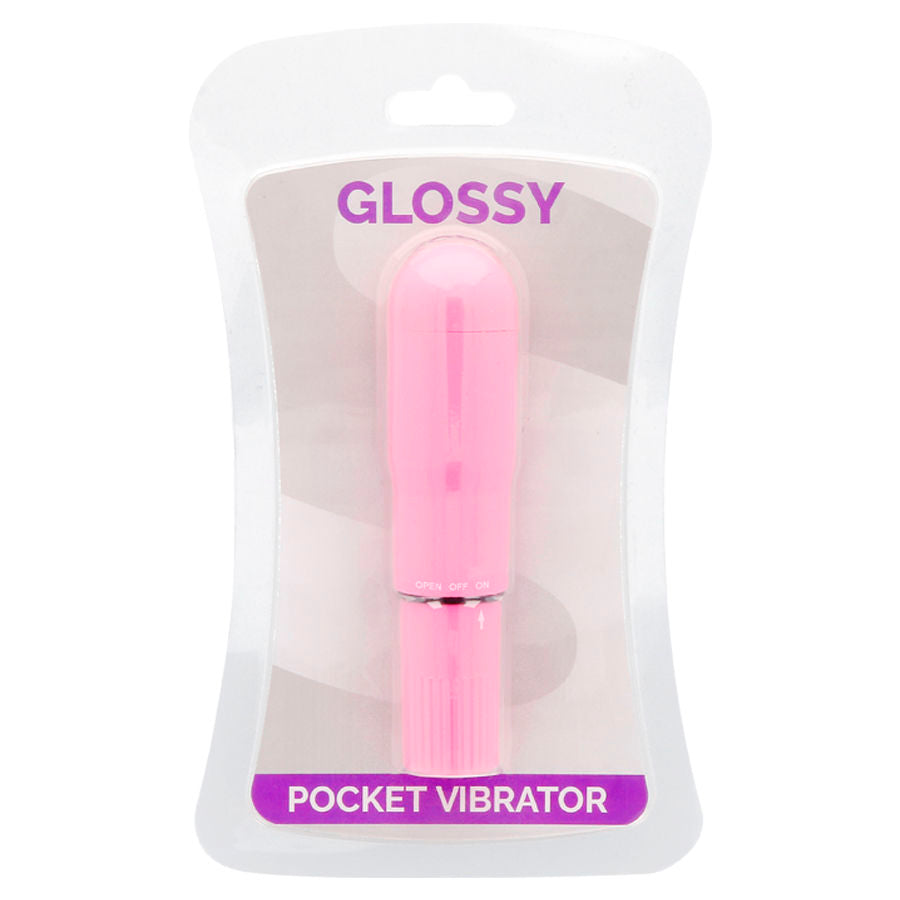 Glossy Pocket Vibrator Deep Rose