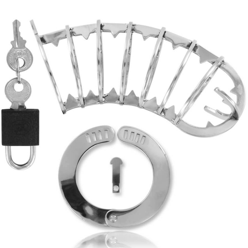 Metal Hard Penis Cage With Security Lock 14 Cm