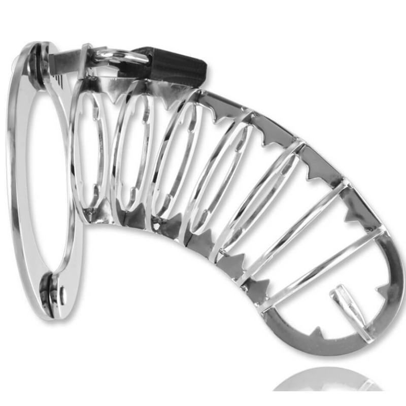 Metal Hard Penis Cage With Security Lock 14 Cm