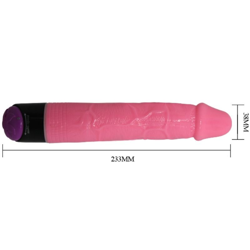 Baile Colorful Sex Realistic Vibrator Pink 23 Cm