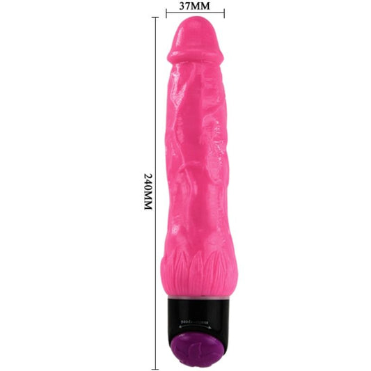 Baile Colorful Sex Realistic Vibrator Pink 24 Cm