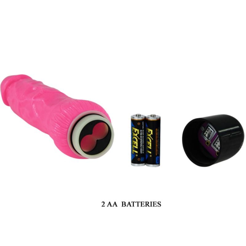 Baile Colorful Sex Realistic Vibrator Pink 24 Cm